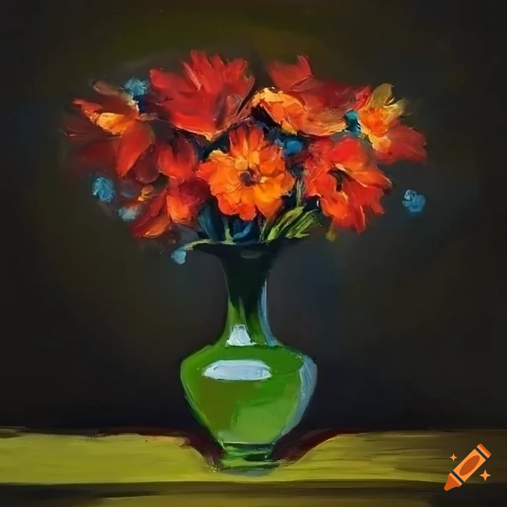 Flower painting in a vase