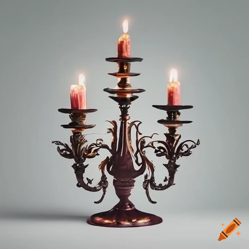 Ornamental candlestick candelabrum on Craiyon