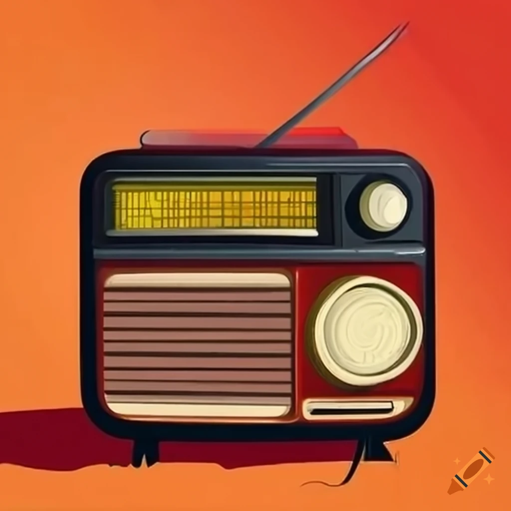 old radio vector illustration. vintage radio. retro radio. the