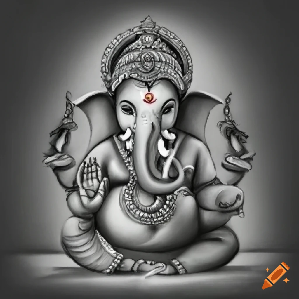 Simple Ganesha Drawing For Kids - Ganesh Images For Drawing - Free  Transparent PNG Clipart Images Download