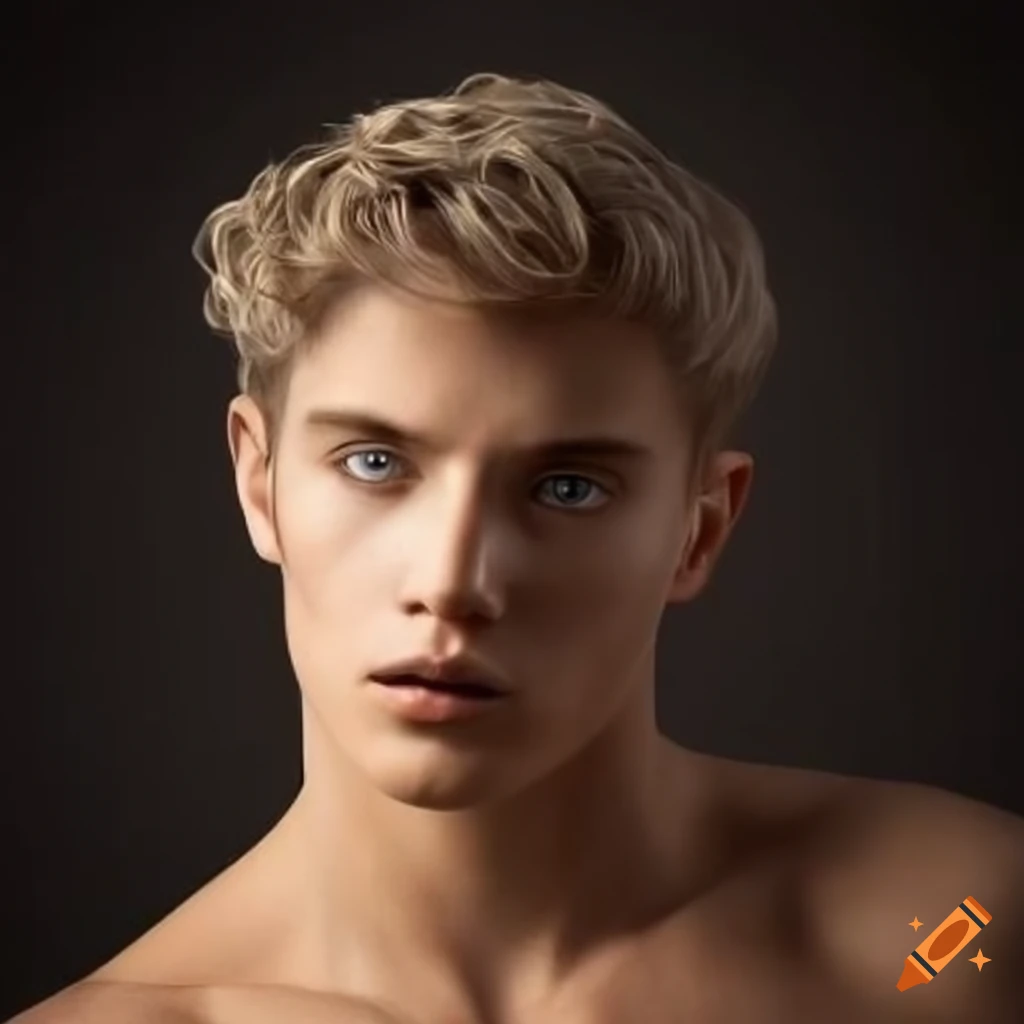 17 year old Male Greek Mythology Hero With Light Green Eyes And Tanned 