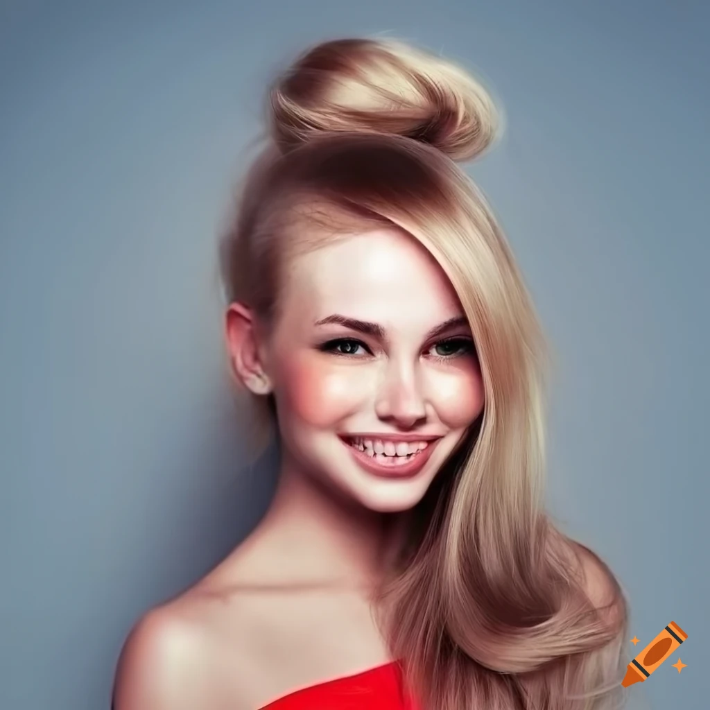 portrait of a smiling young woman with freckles and blonde hair