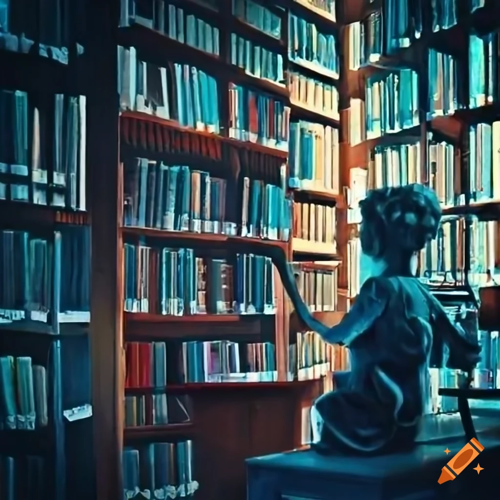 library with rows of books