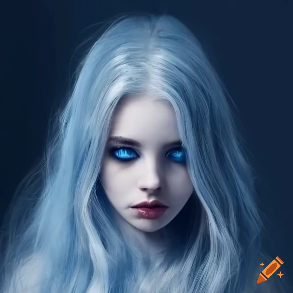 Digital art of a mysterious woman with unique eyes on Craiyon