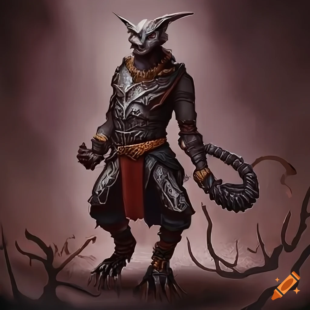 image of a black dragonborn monk