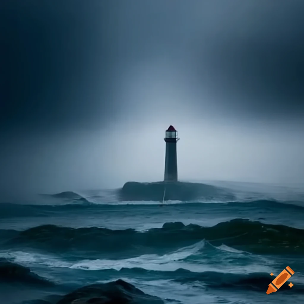 sailing boat navigating stormy waters