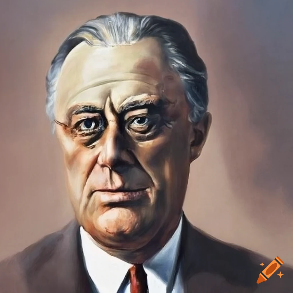 Portrait Of President Franklin Delano Roosevelt On Craiyon