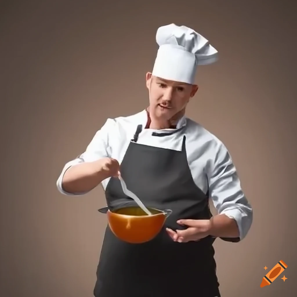 chef stirring a delicious soup