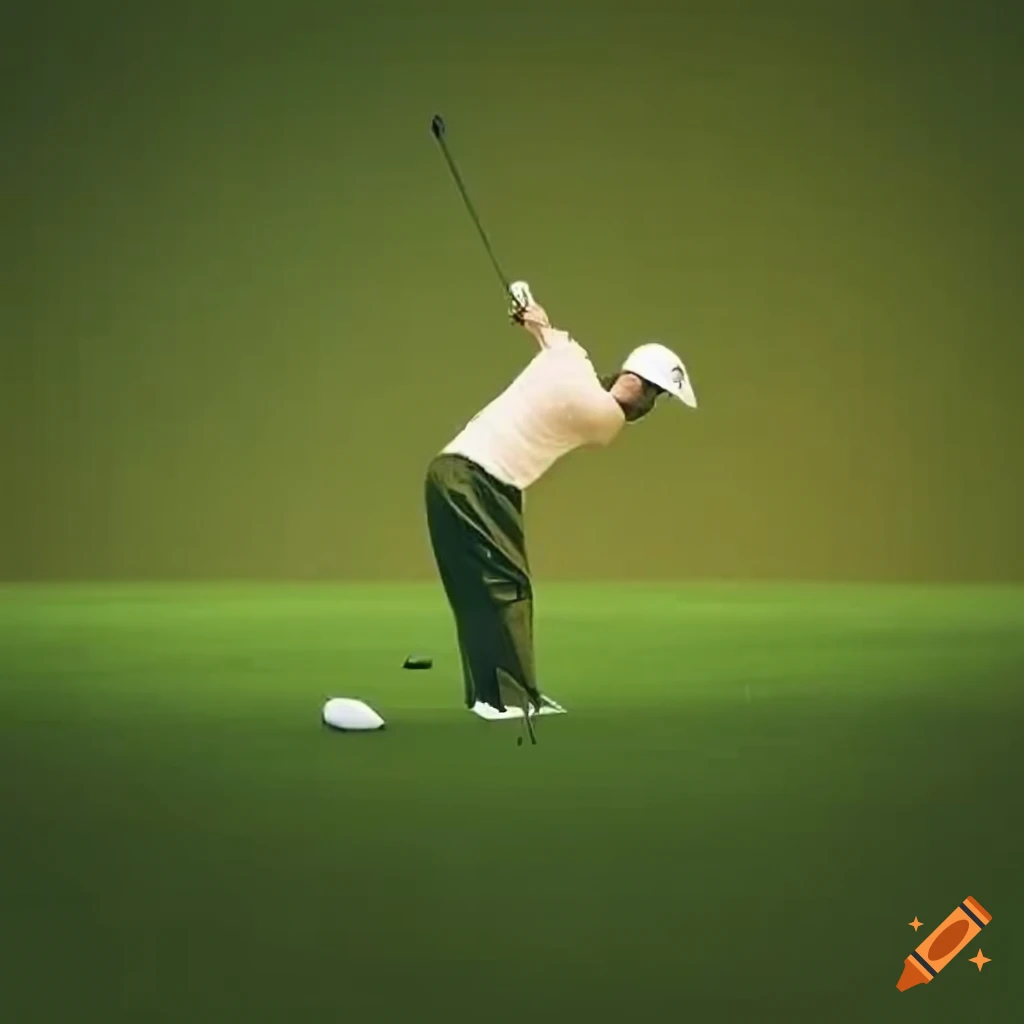 Bird playing golf on Craiyon