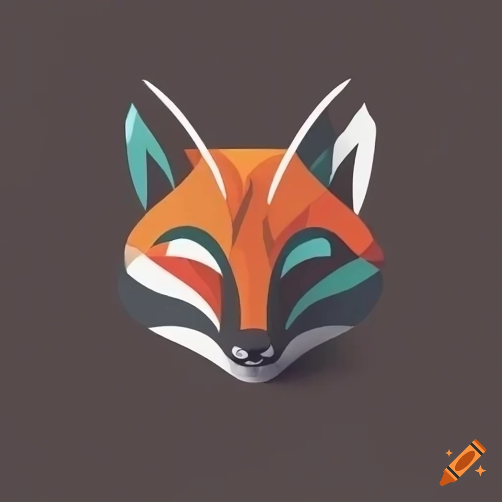 minimalist design logo featuring a fox