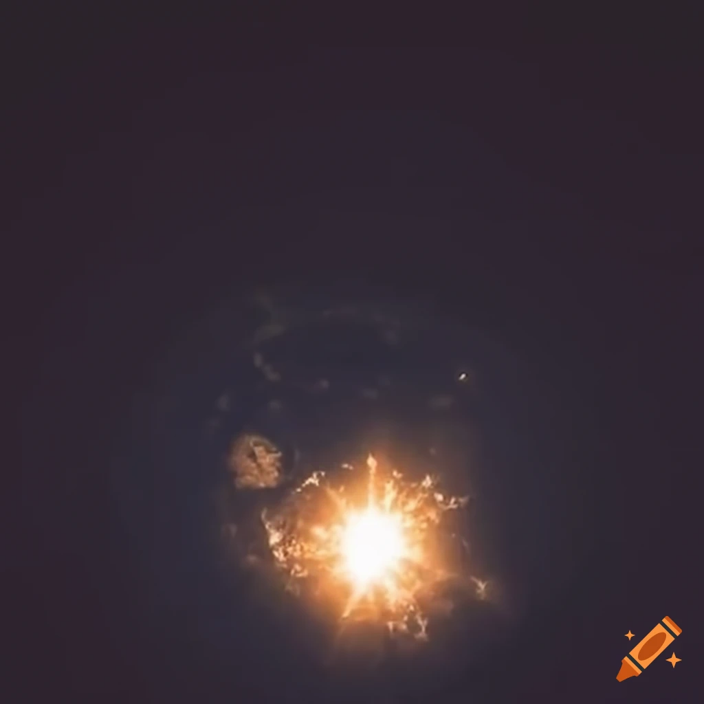 view of the sun and earth in orbit