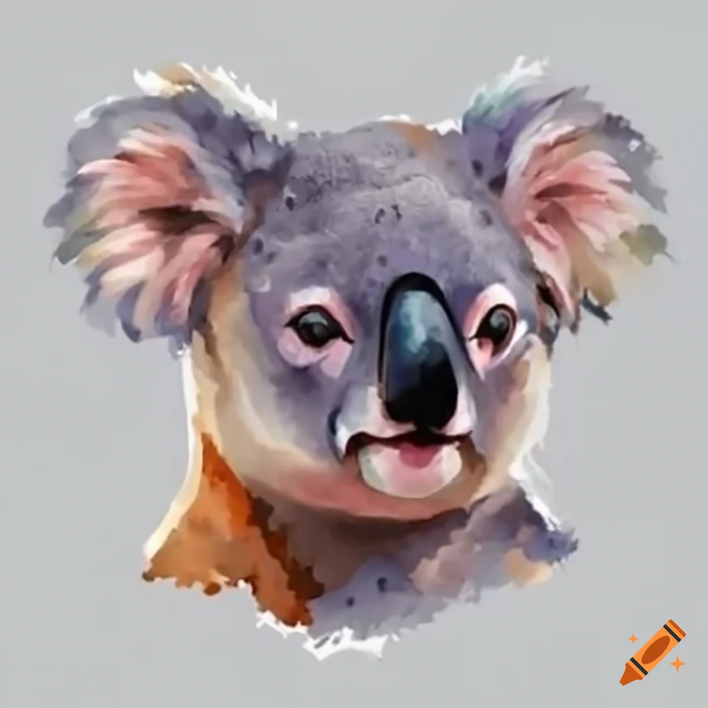 funny muscle koala illustration