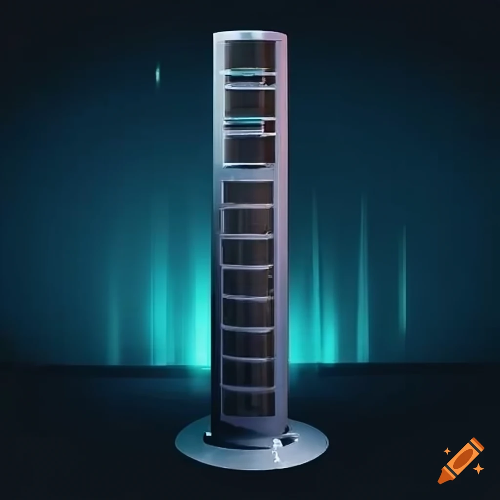 server rack with blinking lights