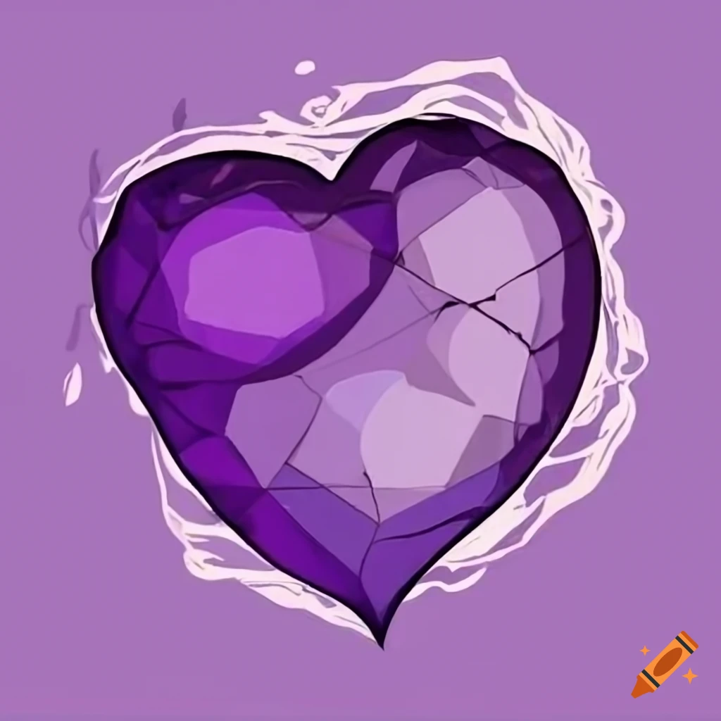 Amethyst Heart shaped Stone On Craiyon Amethyst heart shaped stone on craiyon