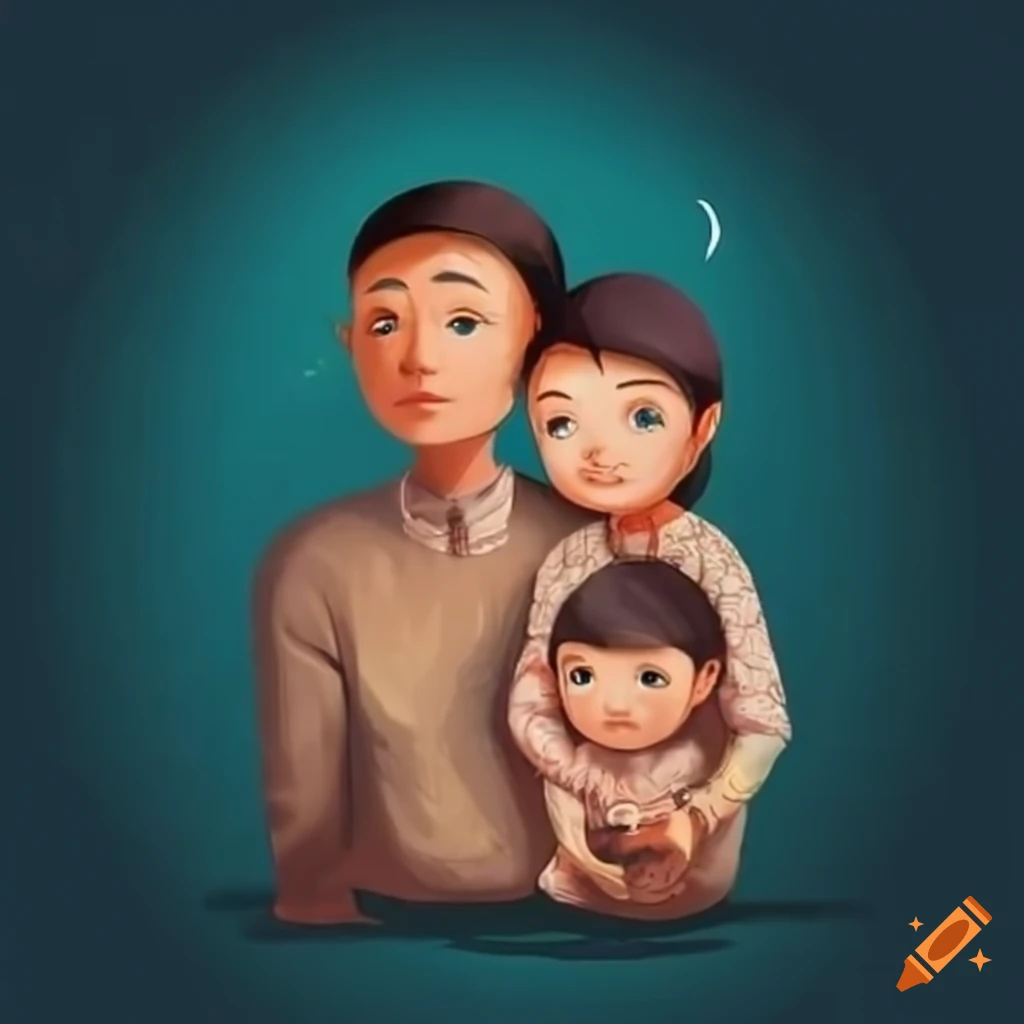 image of a Kazakh family