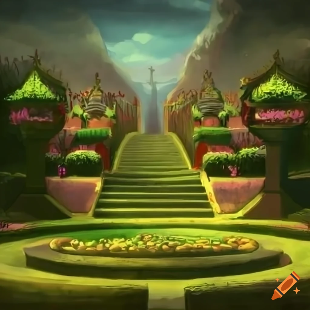 Concept art of a stunning royal garden on Craiyon
