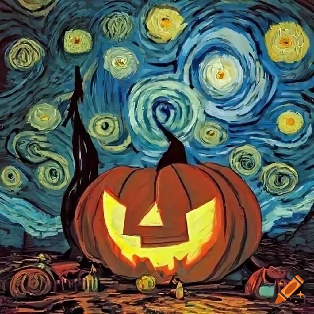 Halloween painting by van gogh