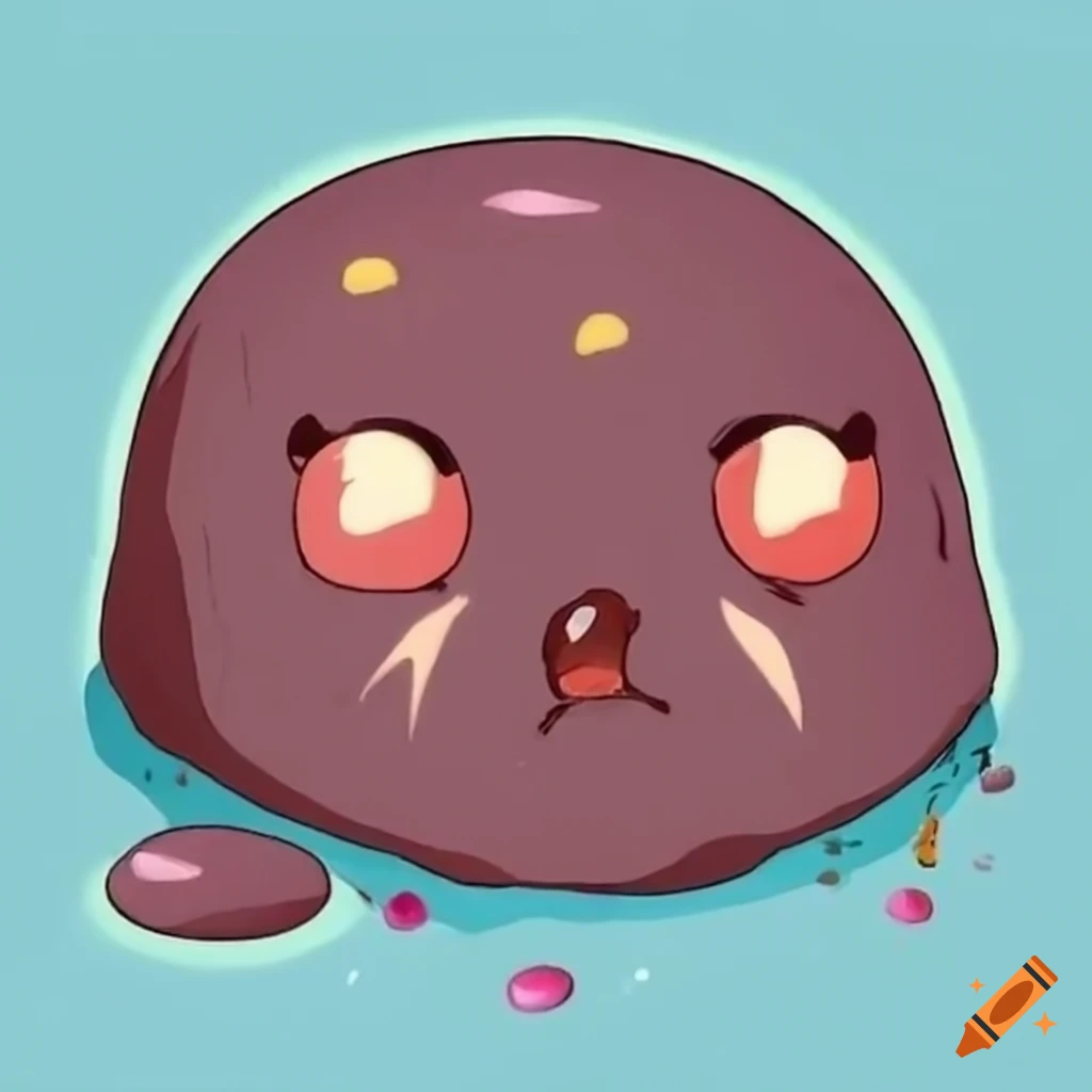 image of a cute mole with slime