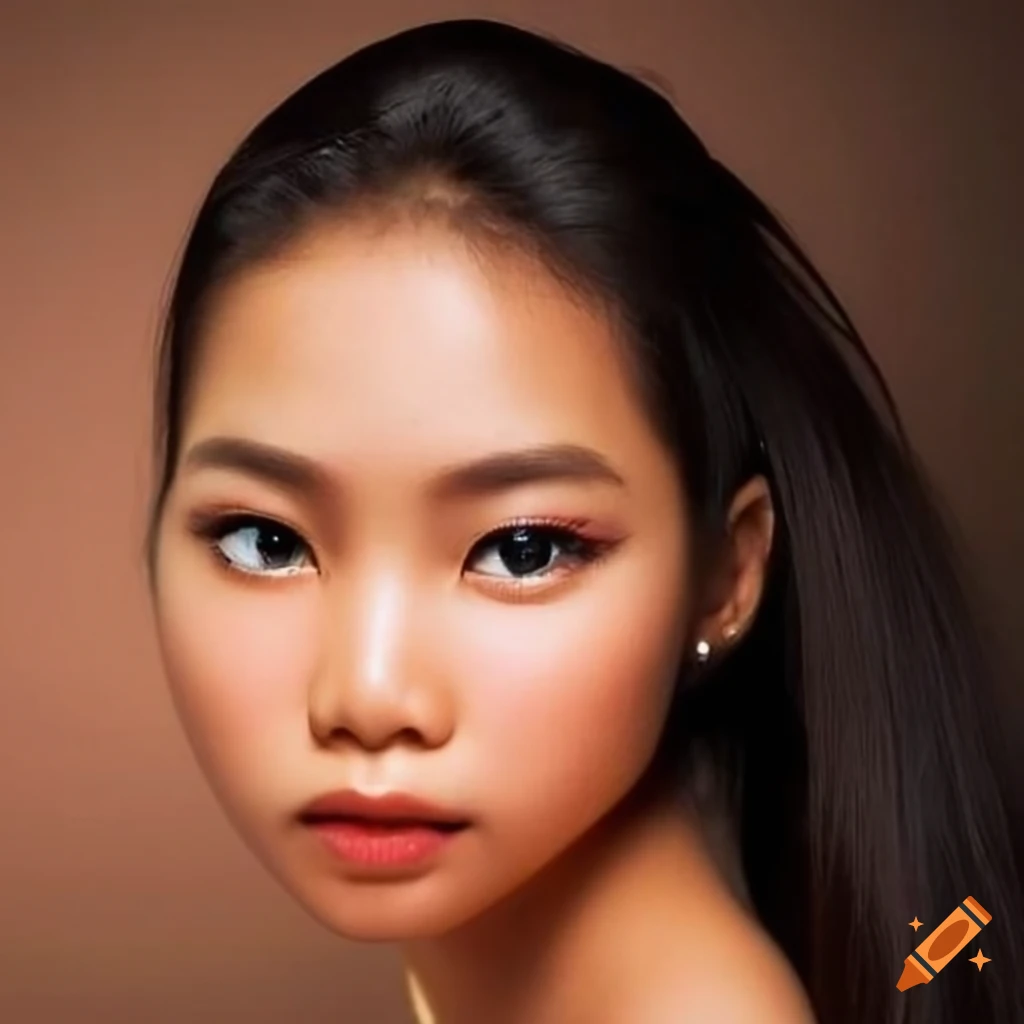 Beautiful Girl With Hazel Eyes And Long Hair On Craiyon