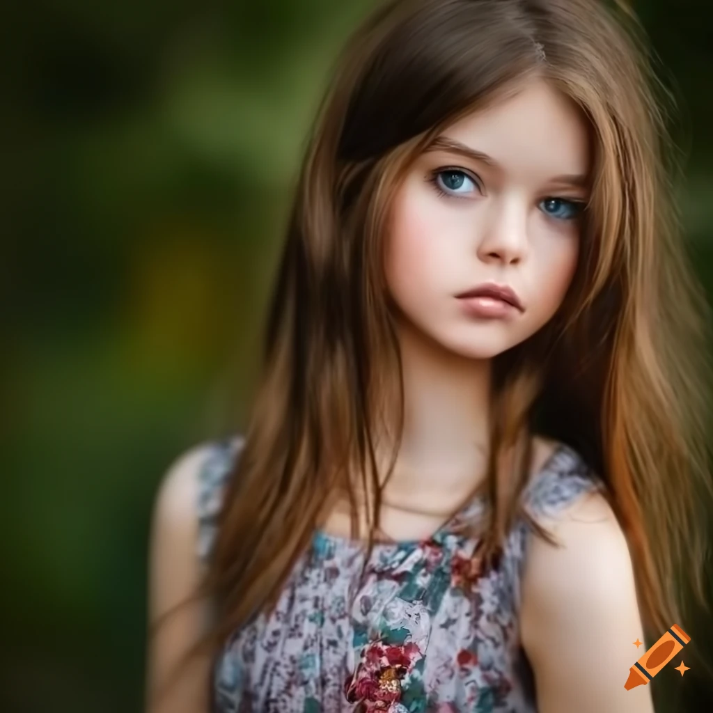 little girl with long brown hair