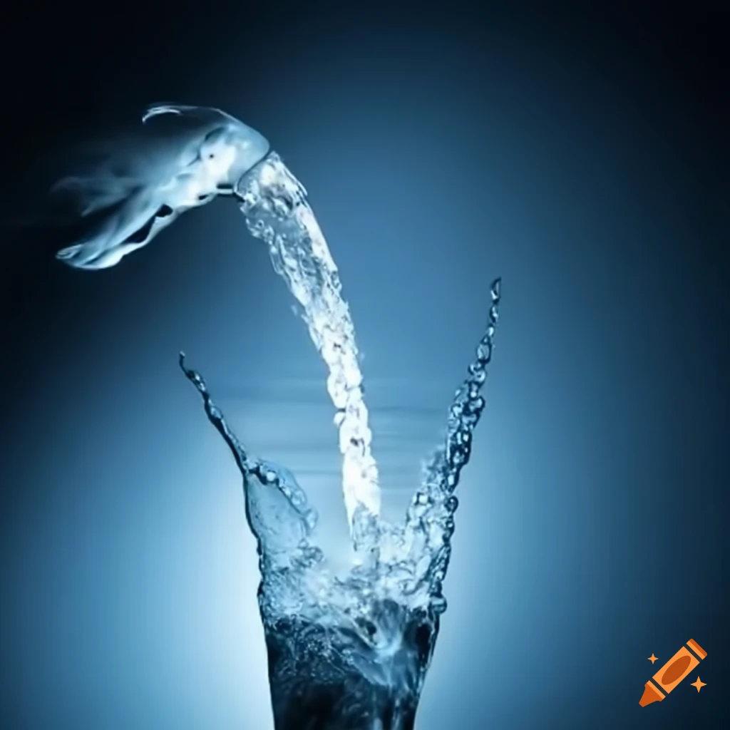 Water flowing from a tap on