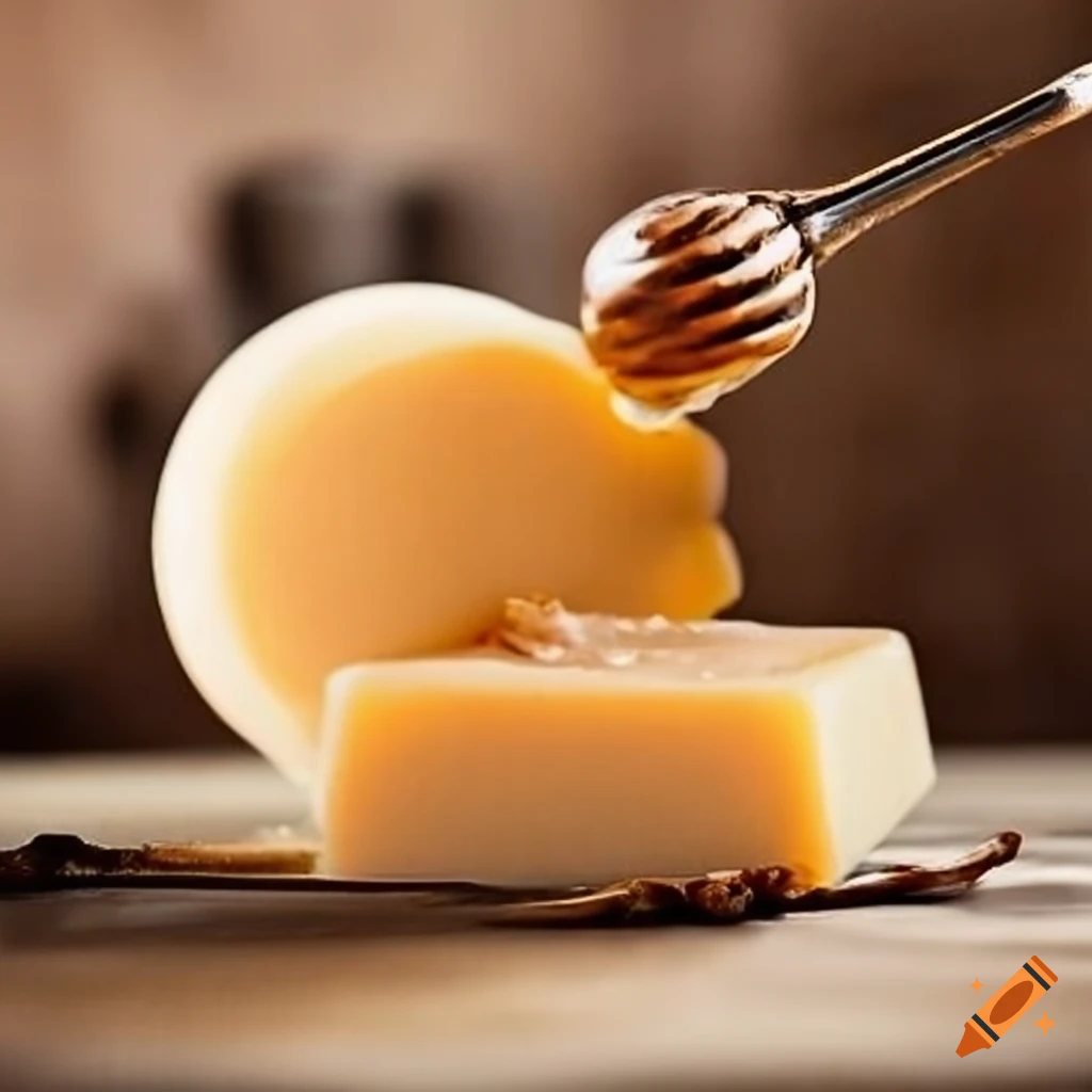 Goat cheese with honey soap on Craiyon