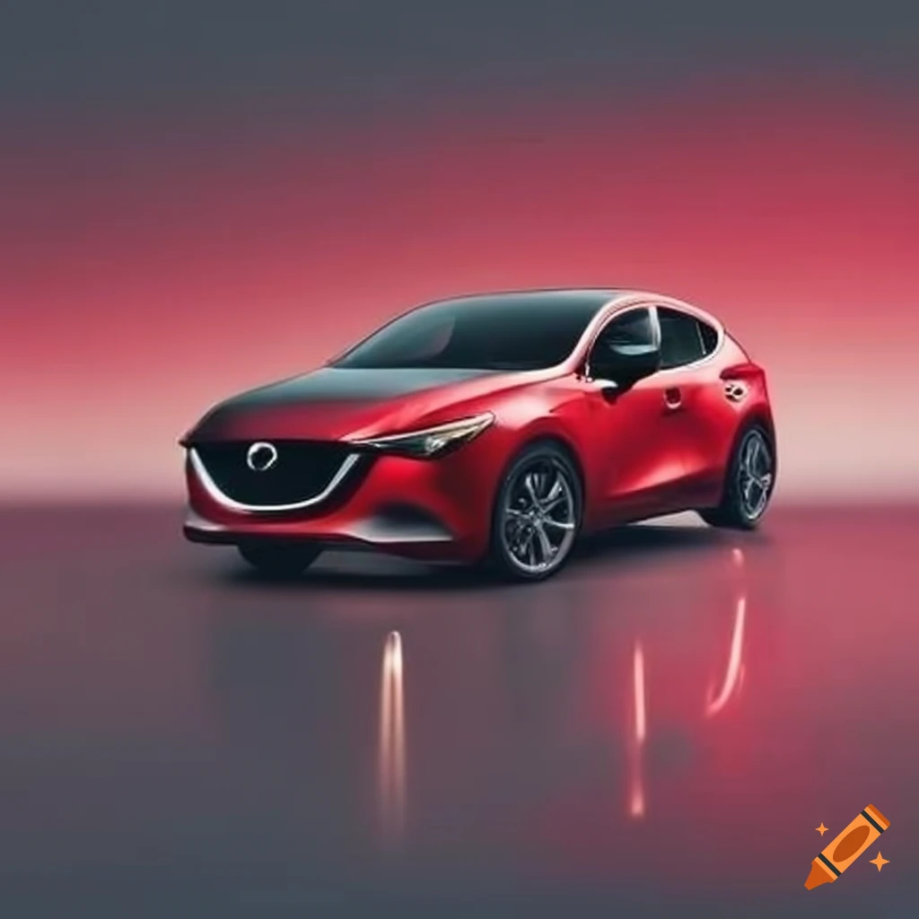 Red And Black Mazda 3 Car On Craiyon
