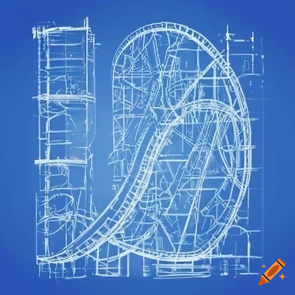 Blueprint Of A Roller Coaster Design On Craiyon