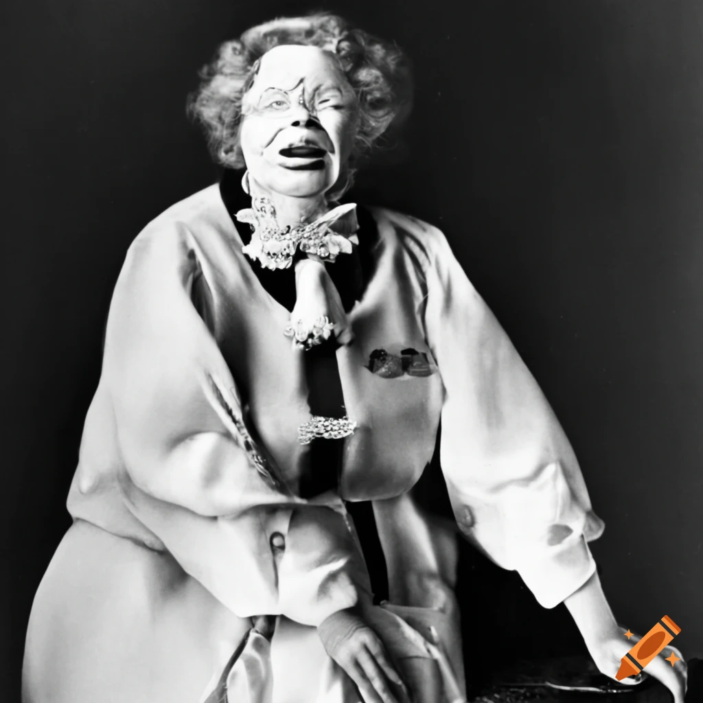Image of eleanor roosevelt in a clown costume
