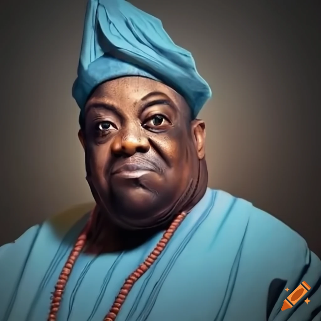 3d render of chief dele momodu in traditional yoruba attire on Craiyon