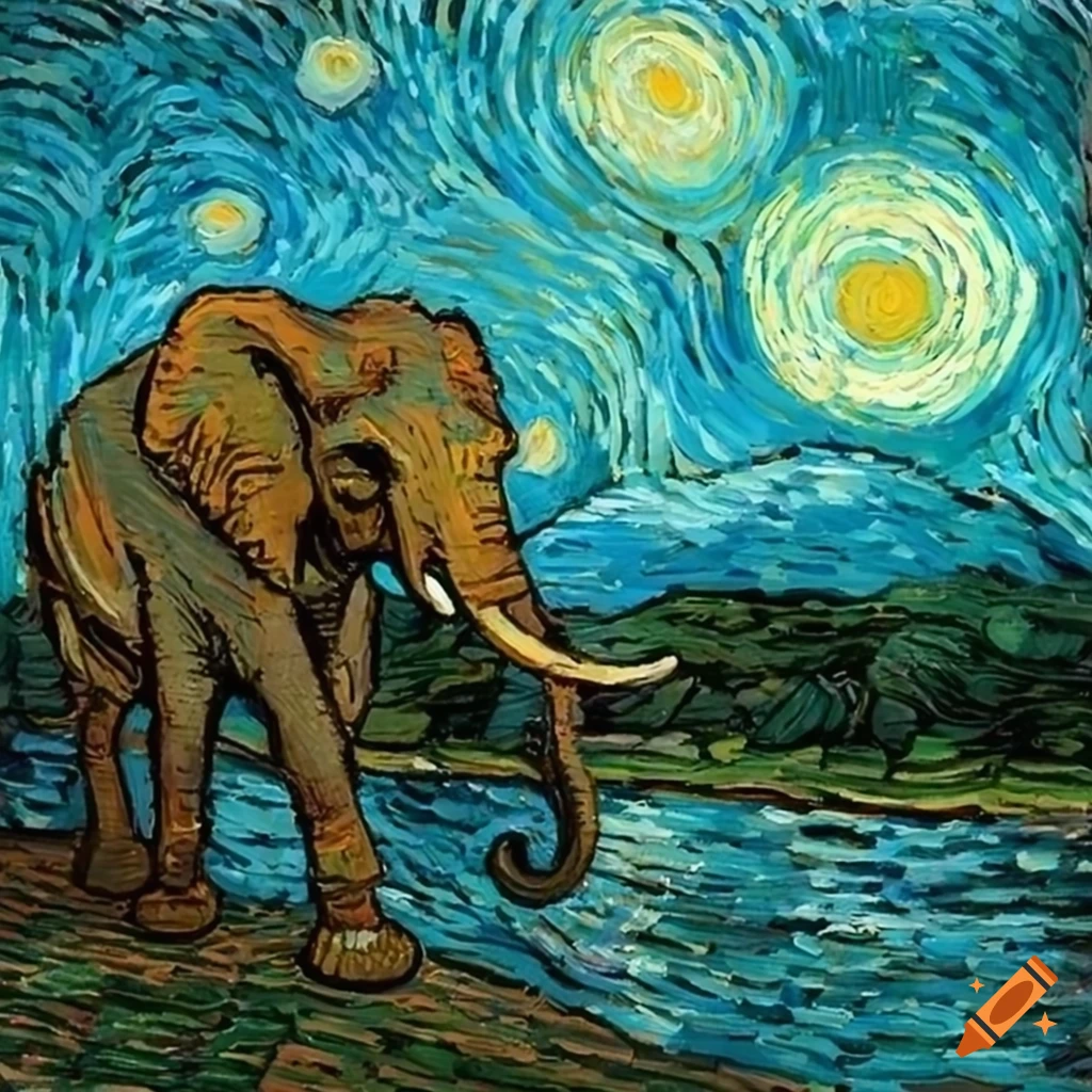 Elephant Painting In Van Gogh Style On Craiyon elephant-painting-in-van-gogh-style-on-craiyon