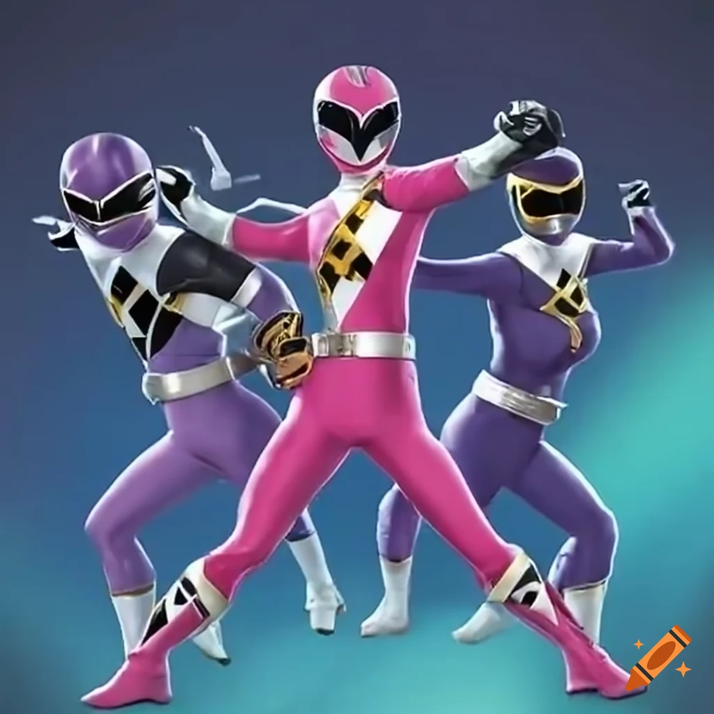 Power Rangers Posing Together