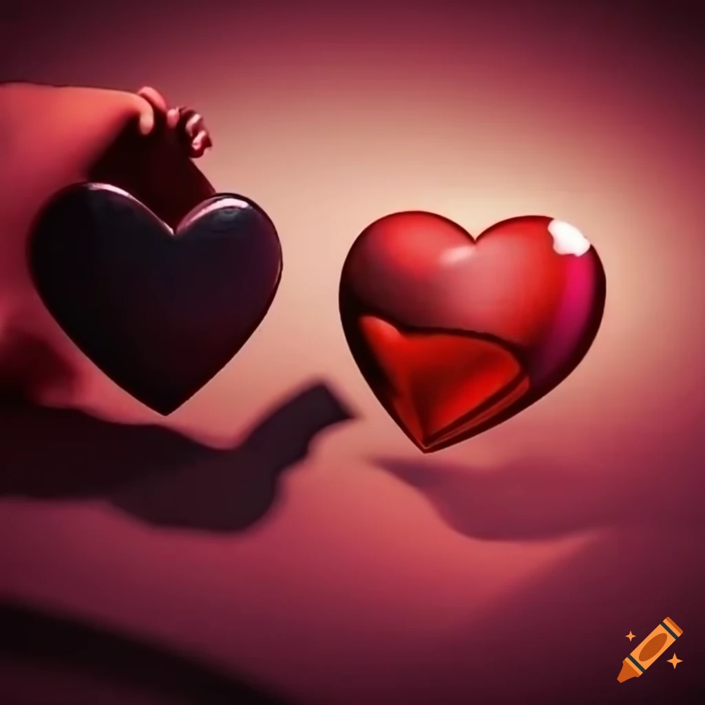 Heart emoji with blushing face on Craiyon