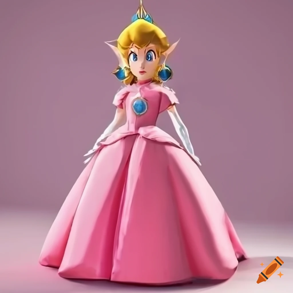 cosplay of Link dressed as Princess Peach