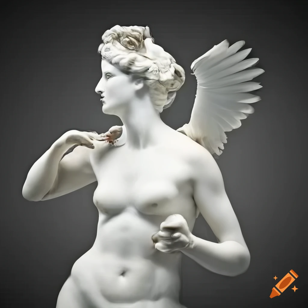 photography of Antonio Canova's sculpture of white doves
