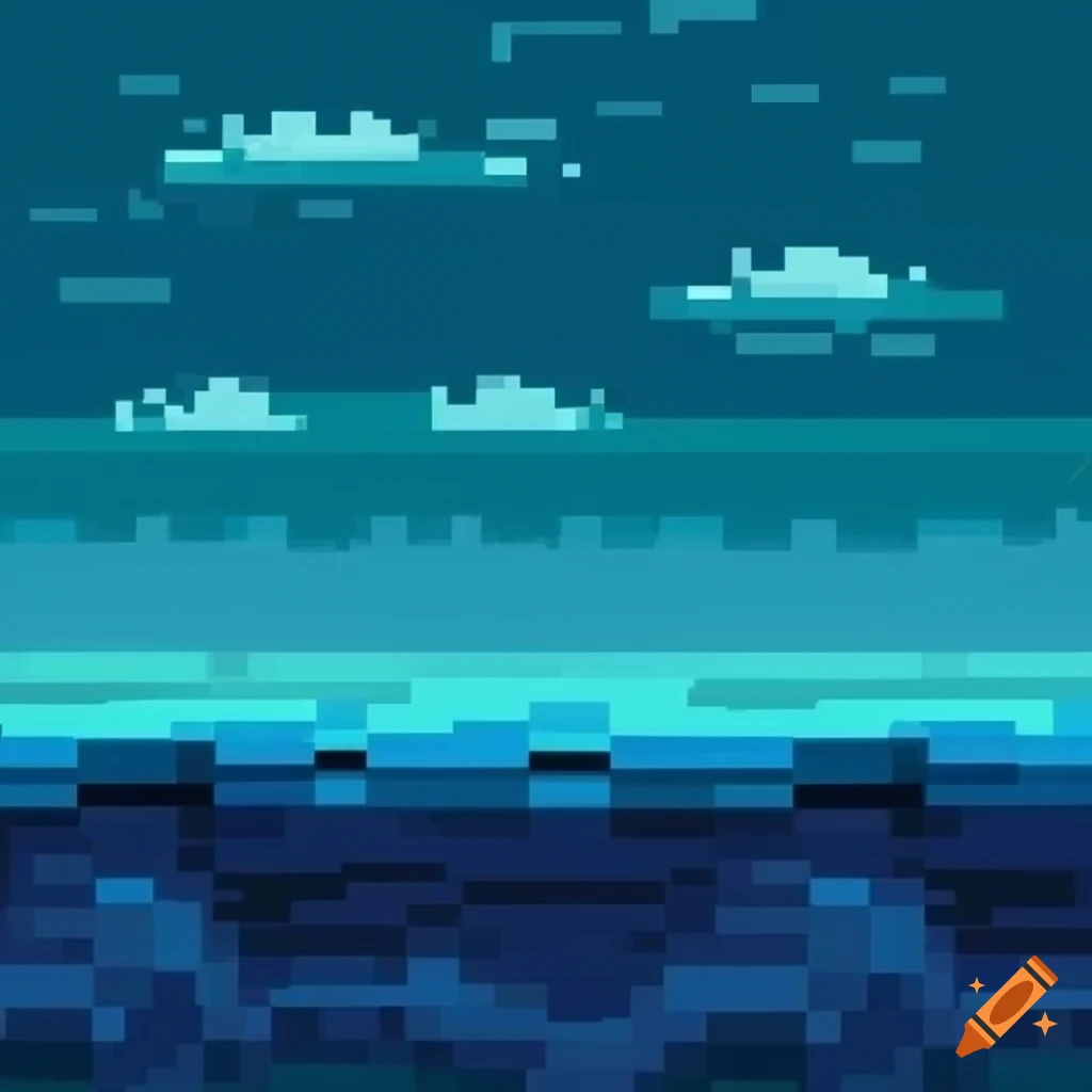 8 bit ocean background
