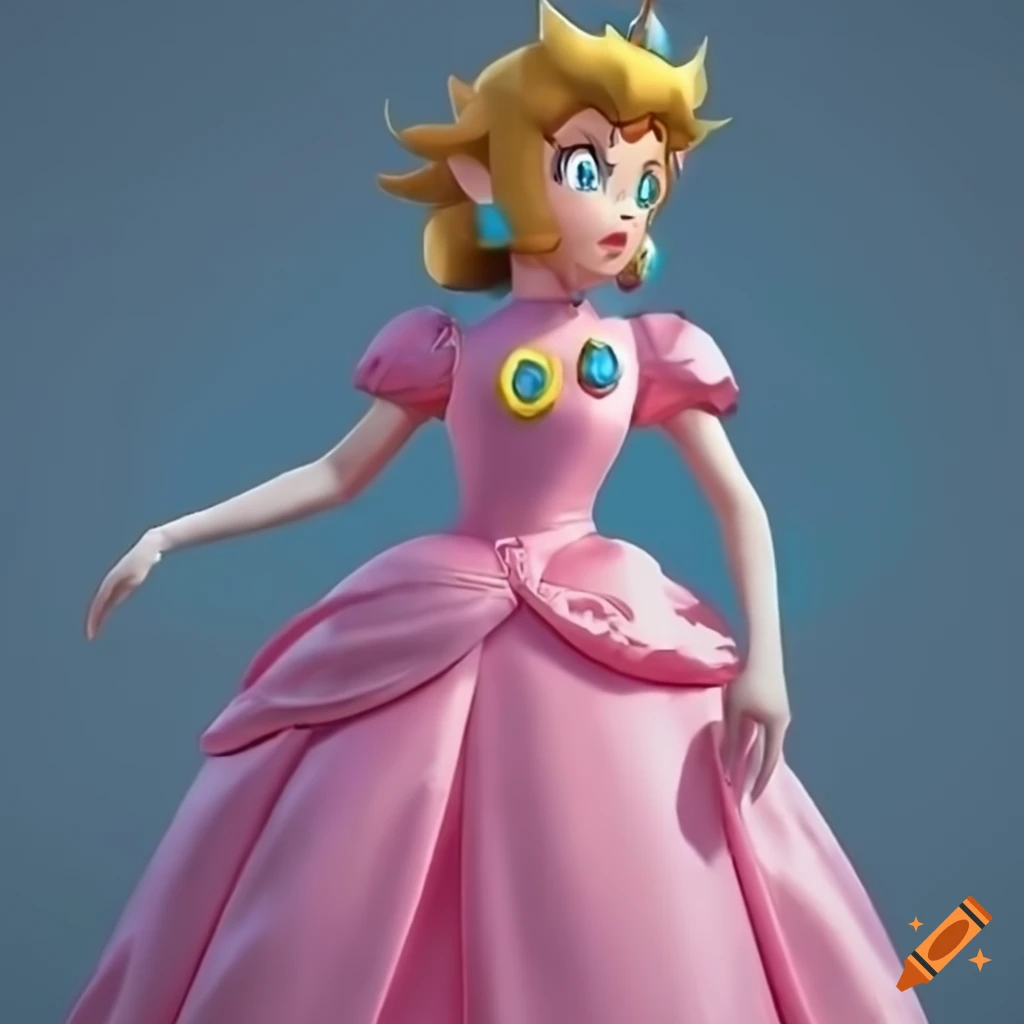 Link cosplay in pink princess Peach ballgown