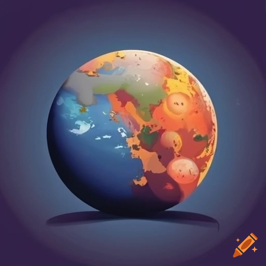 vector illustration of a planet