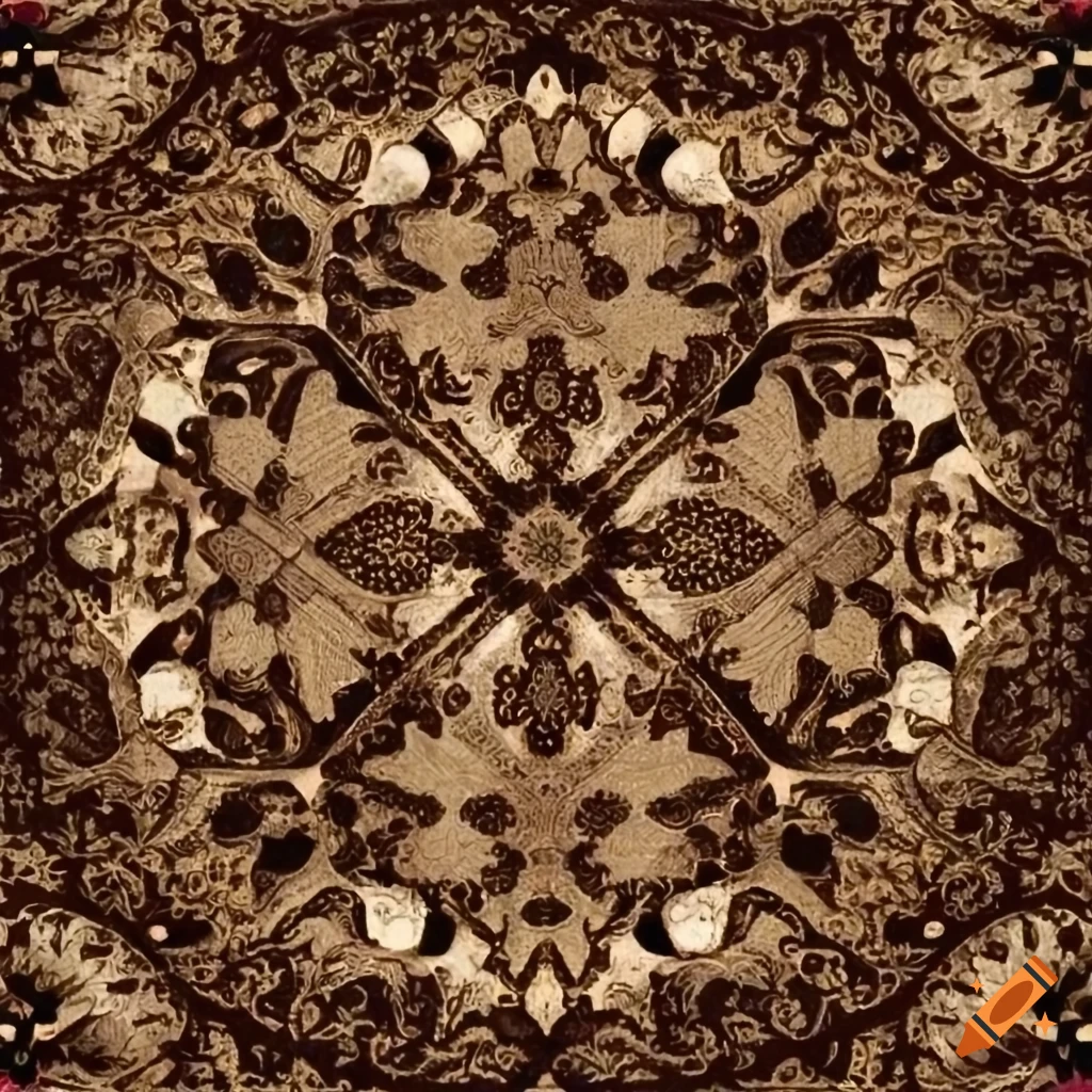 sepia-toned Turkish pattern design