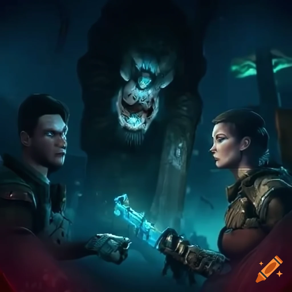 Cover art of a multiplayer video game on Craiyon