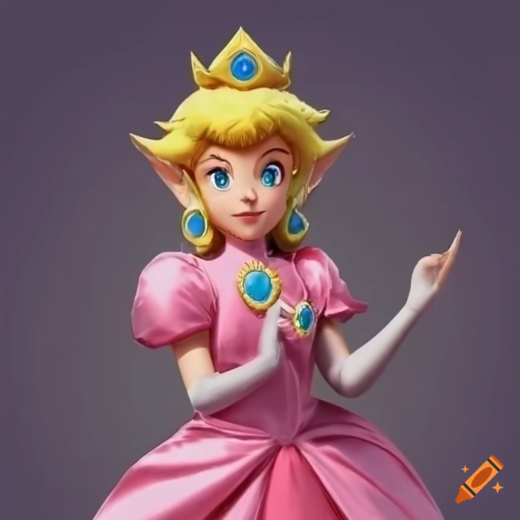 Link in pink princess ballgown cosplay
