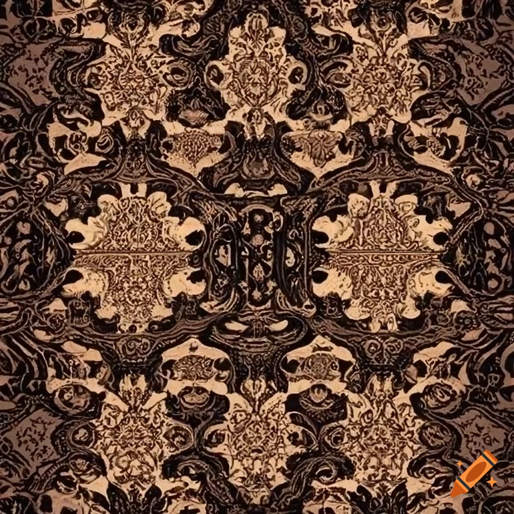 sepia-toned Turkish pattern design