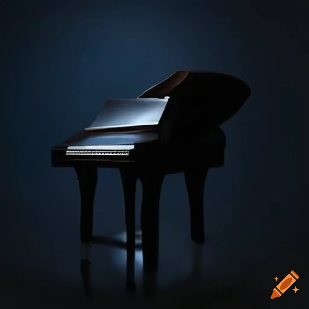 Black and white piano keys on Craiyon