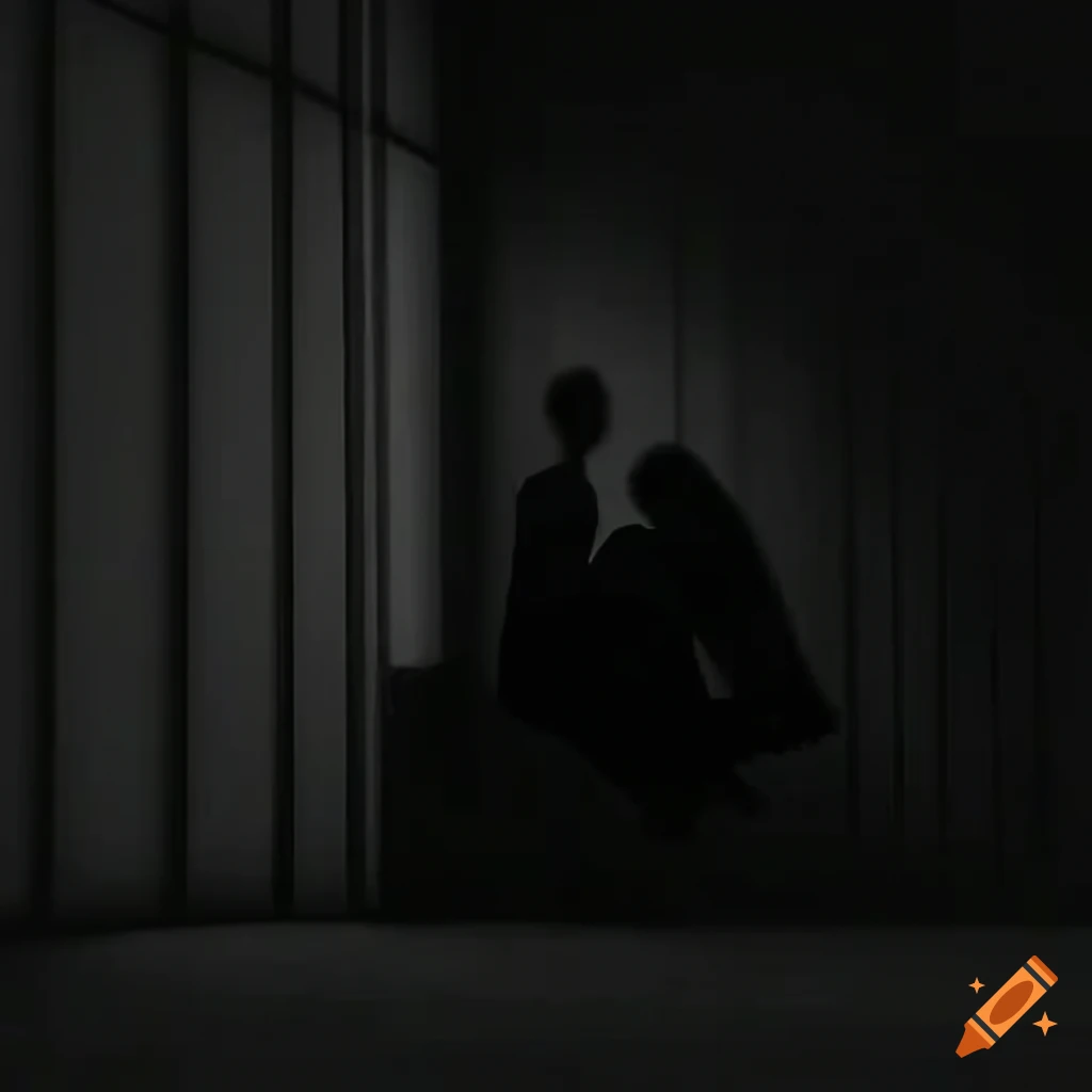 abstract image of shadowy figures in a room