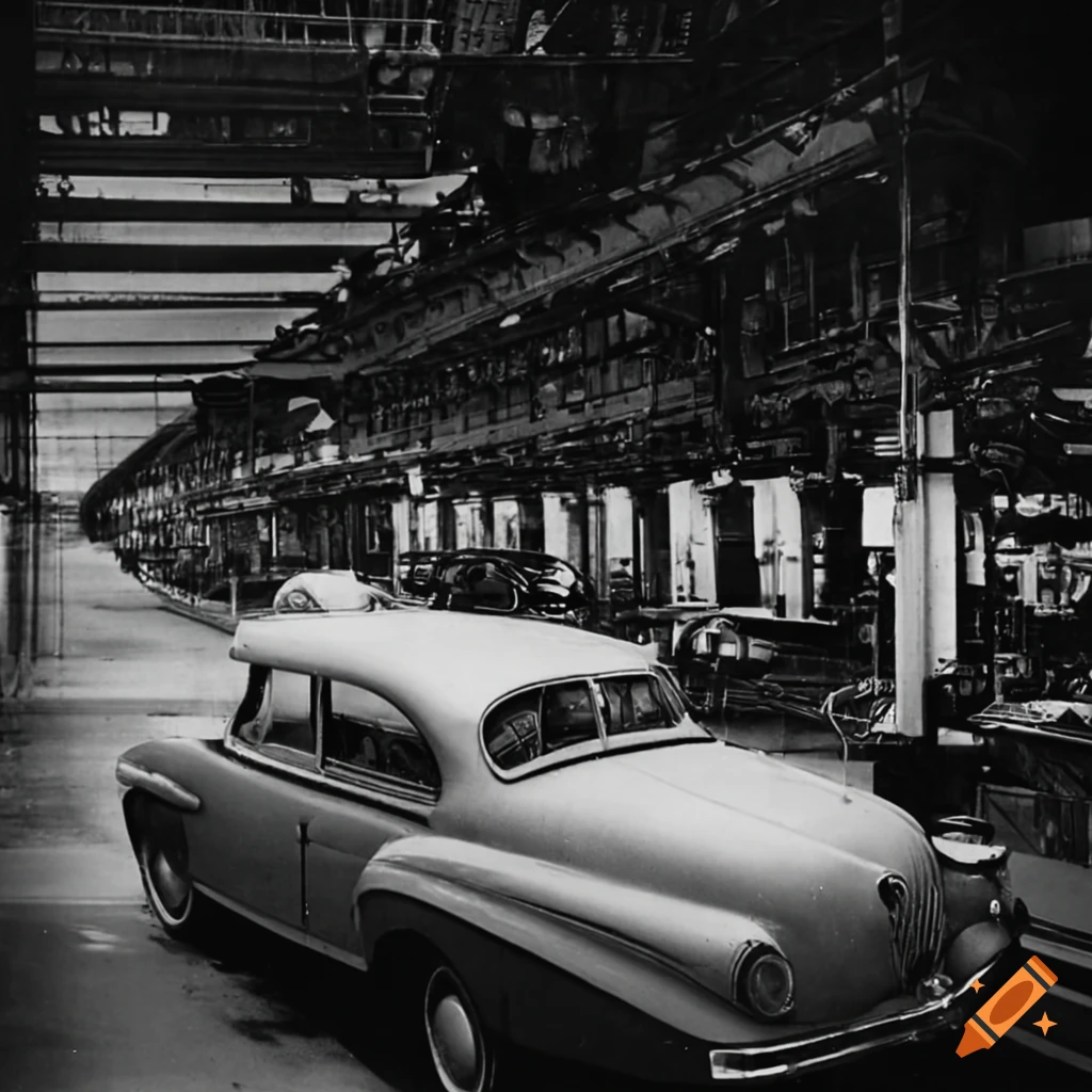 image of an automobile plant in the USSR 1930s