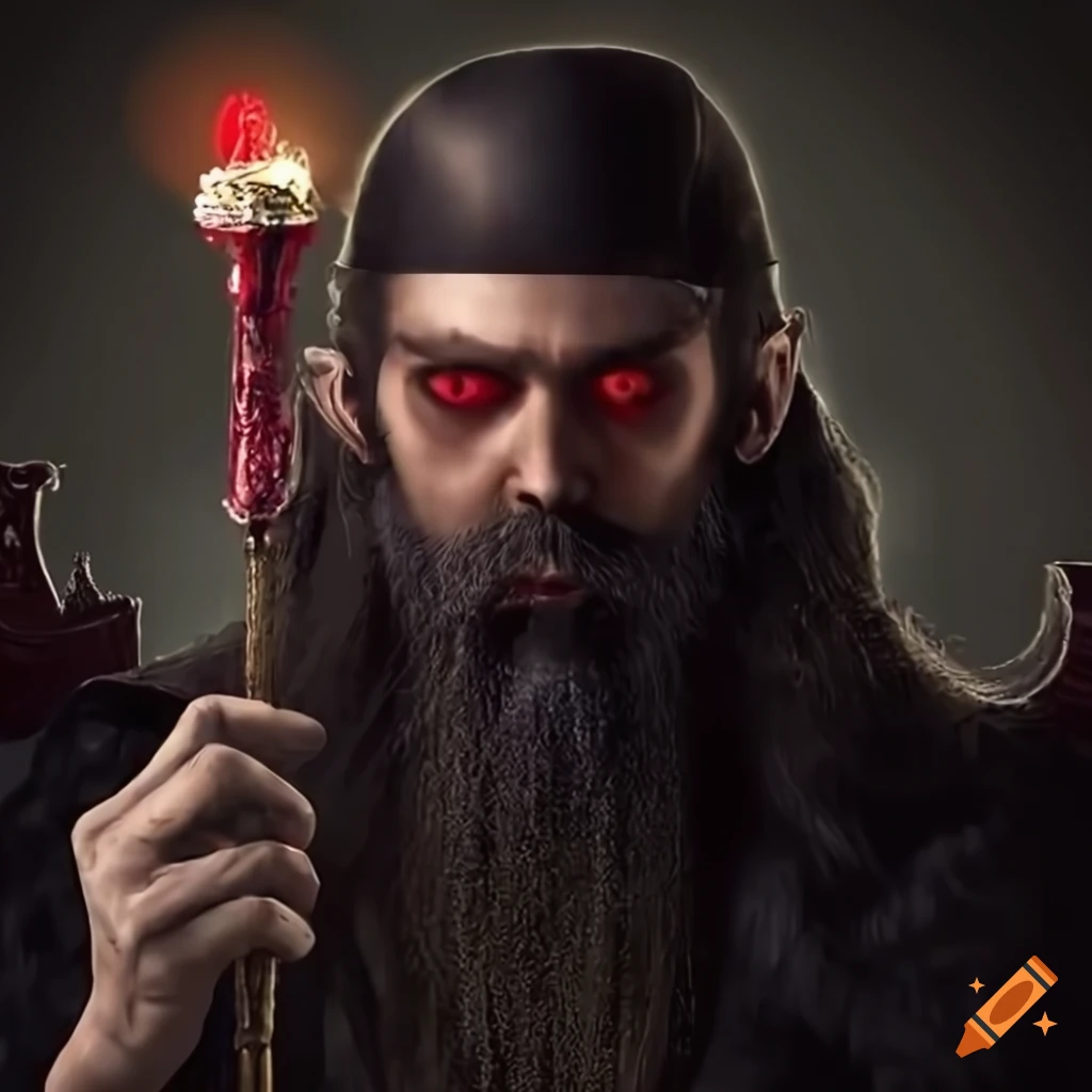 image of a mysterious magician on a throne