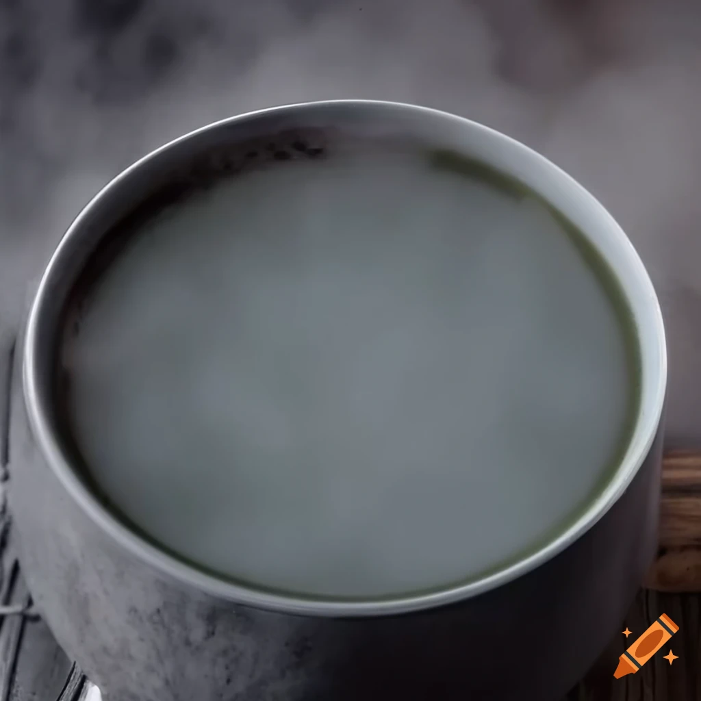 hot and delicious black soup in a bowl