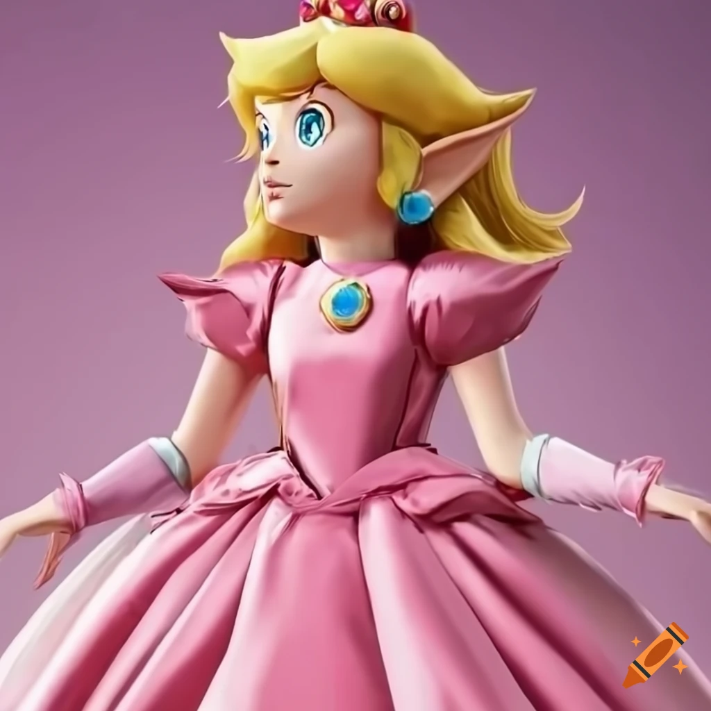 Cosplay of link in pink silk ballgown