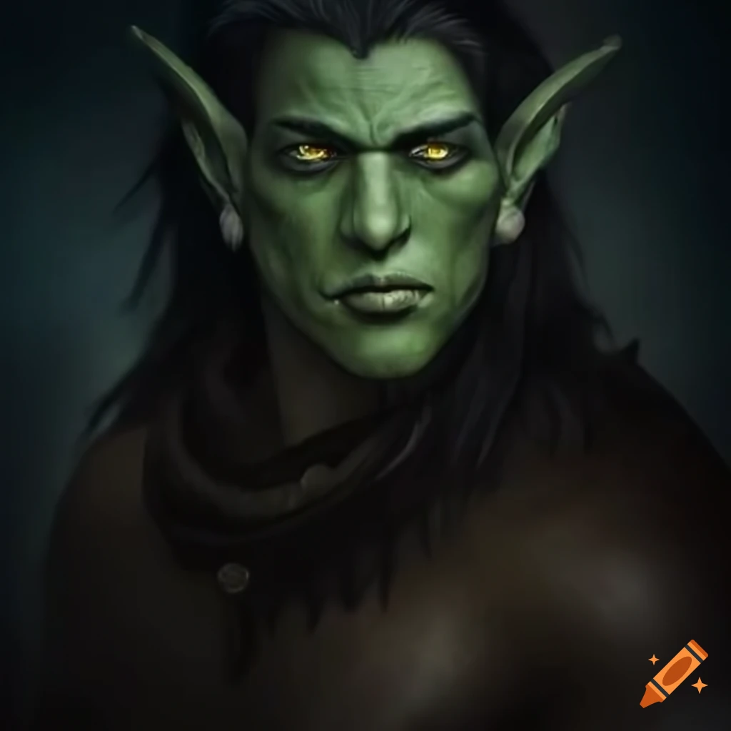 portrait-of-a-handsome-half-orc-male-with-green-eyes-and-blue-skin-on