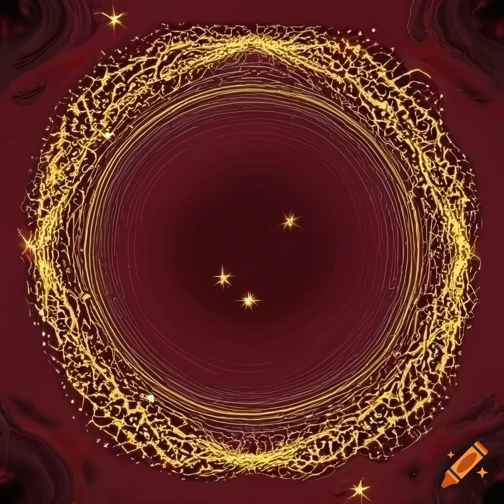 Magic circle occultism power holy geometric golden metallic illustration  star